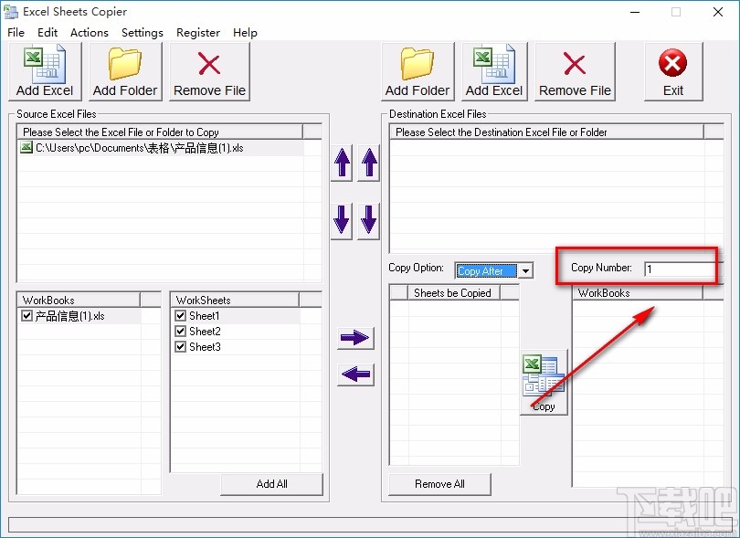 Excel Sheets Copier复制表格的方法