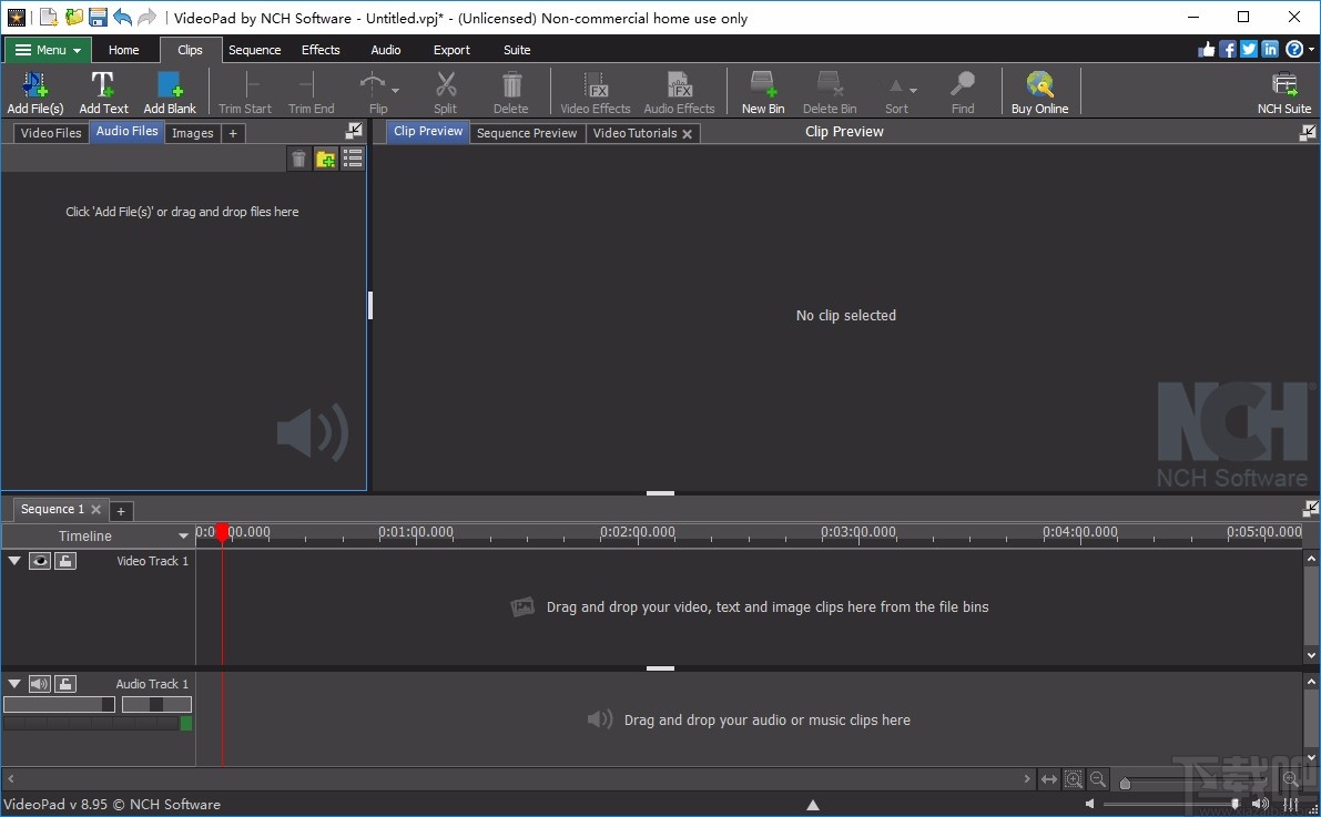 VideoPad Video Editor分割音频的方法