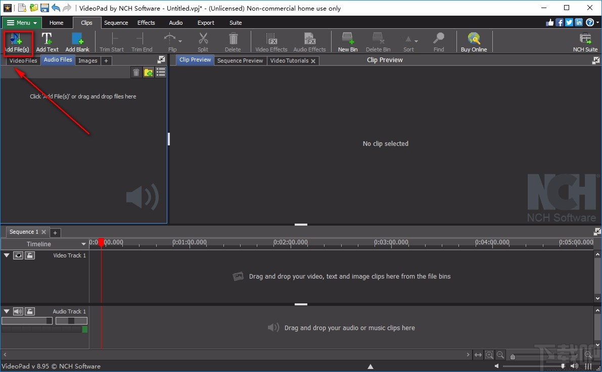 VideoPad Video Editor分割音频的方法