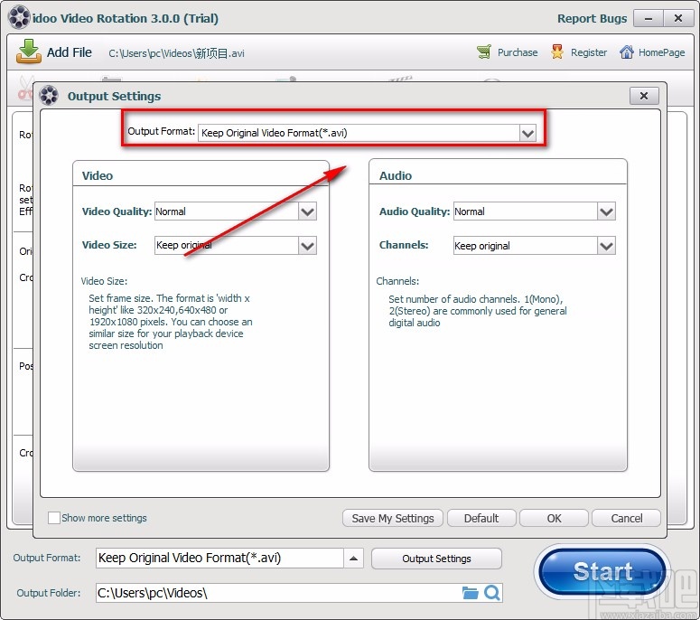 idoo Video Rotation旋转视频的方法