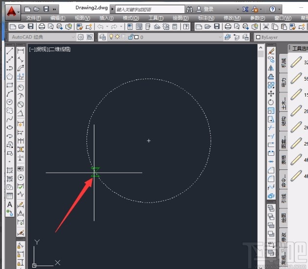 AutoCAD删除圆的一部分的方法