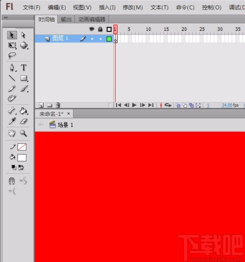 Adobe flash设置场景背景颜色的方法