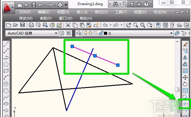 AutoCAD删除多余线段的方法