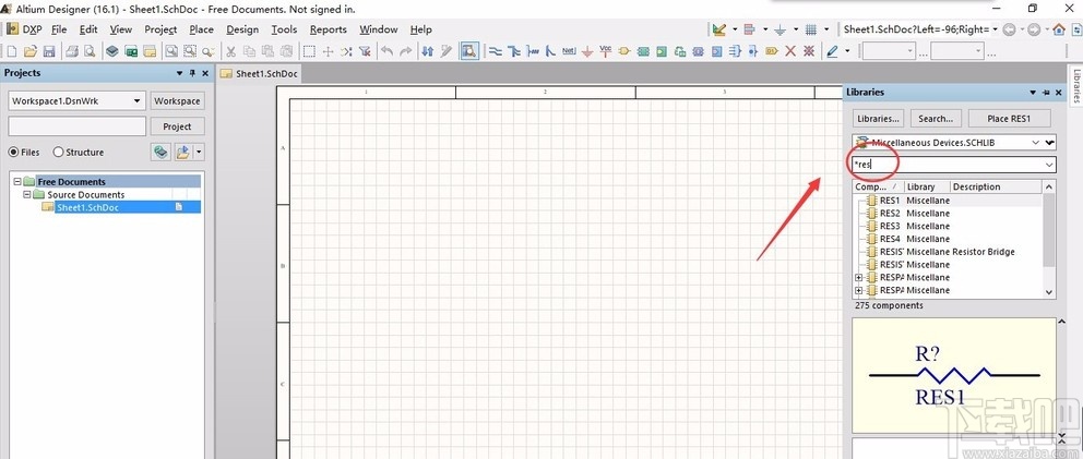 altium designer添加电阻的方法