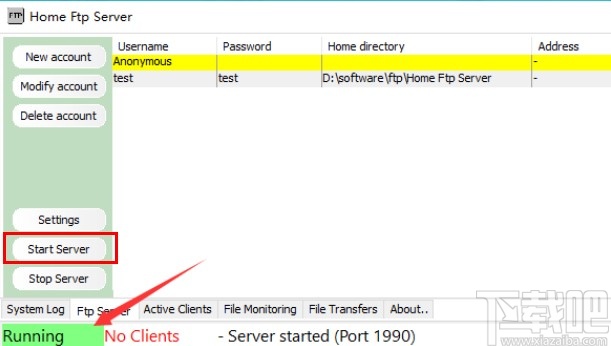 home ftp server使用方法