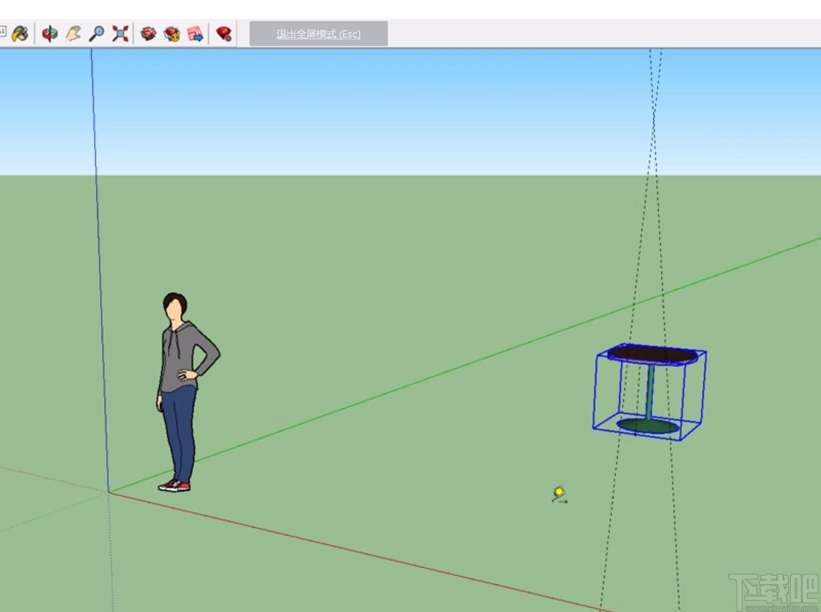 sketchup删除多余线条的方法
