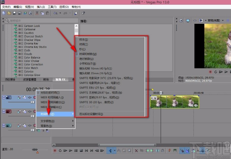 vegas设置标尺的方法