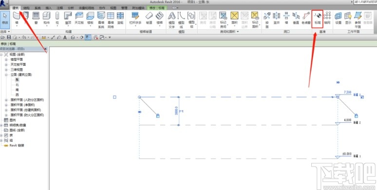 revit设置标高下标头的方法步骤