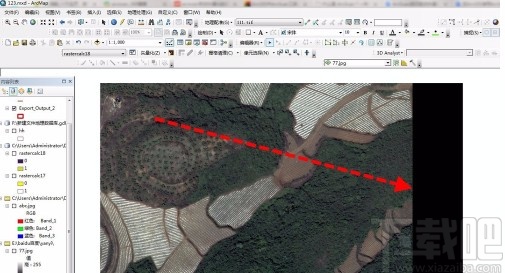 arcgis将影像背景设置为透明的方法