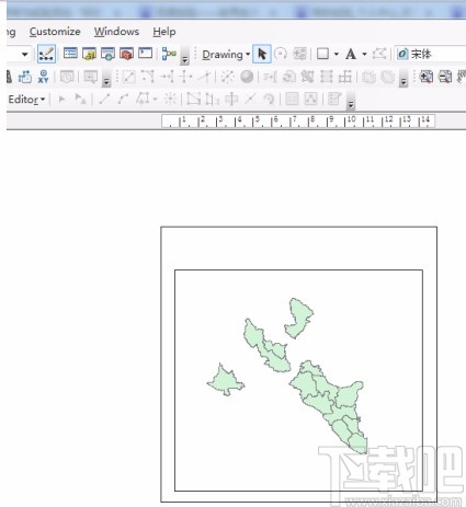 arcgis调整图框大小的方法