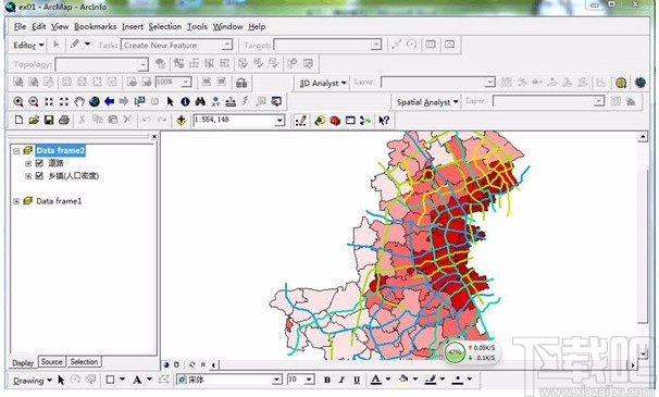 arcgis画线要素的方法