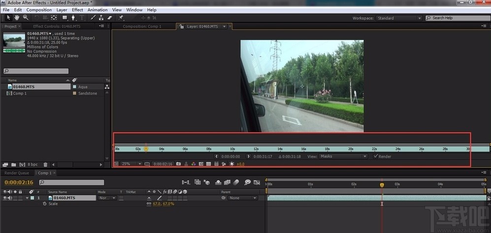 Adobe After Effects剪切视频的方法
