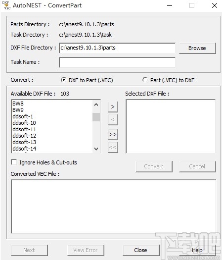 autonest导入零件的方法步骤