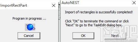 autonest导入零件的方法步骤