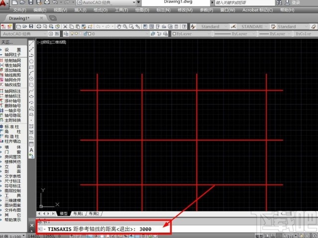 天正CAD在轴网上添加轴线的操作方法