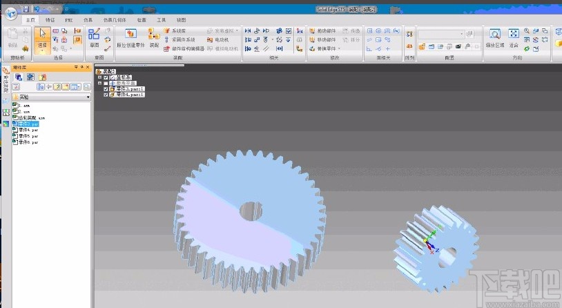 solidedge装配齿轮的方法