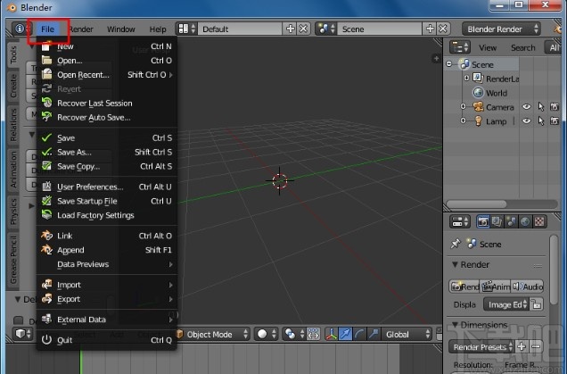blender导入模型的方法步骤