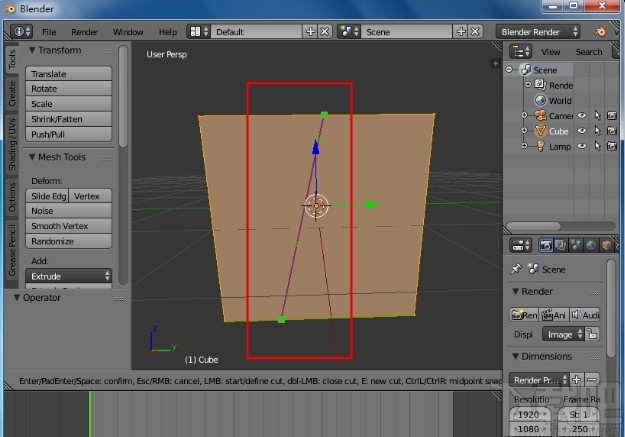blender切割工具的使用方法