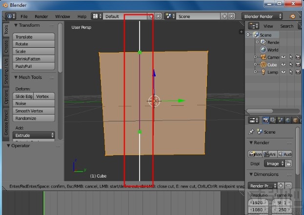 blender切割工具的使用方法
