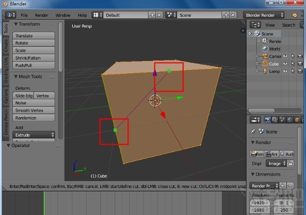 blender切割工具的使用方法
