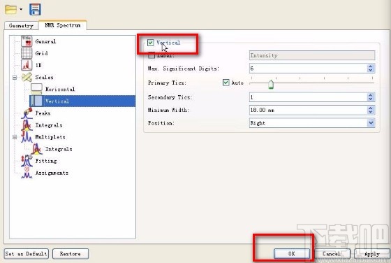 mestrenova去除纵坐标的方法
