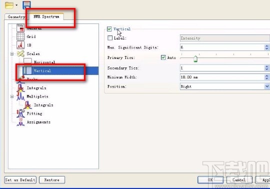mestrenova去除纵坐标的方法