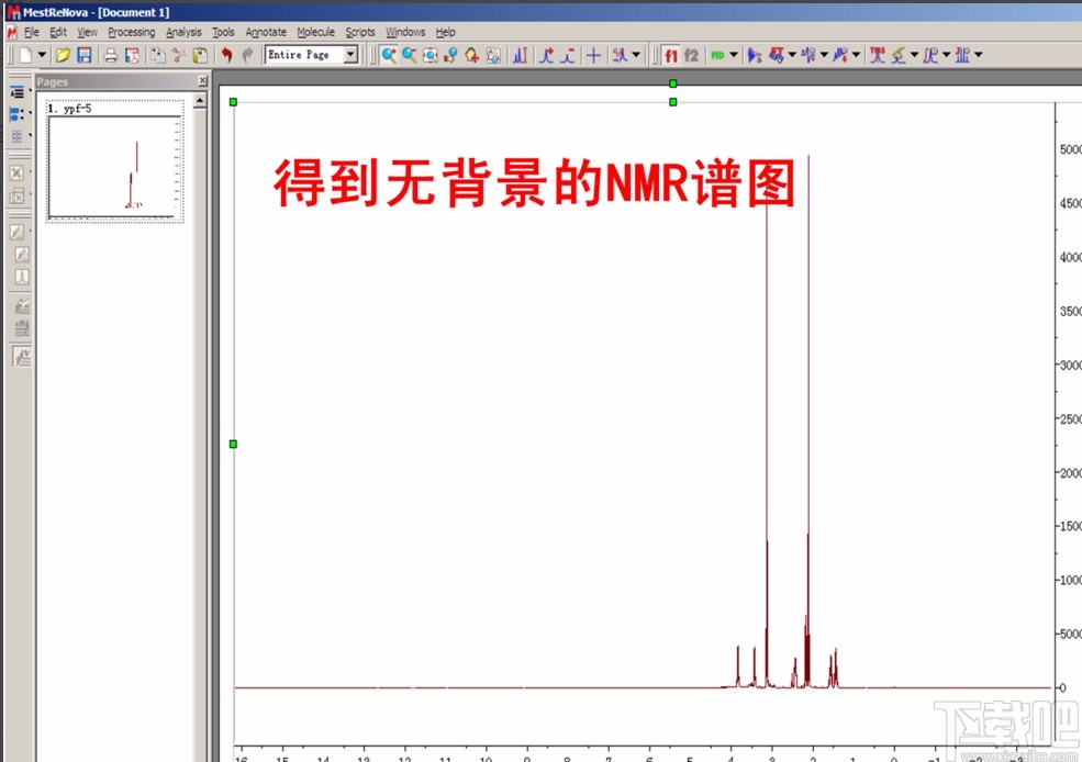 mestrenova去除谱图网格的方法