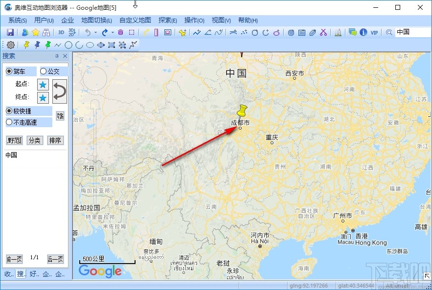 奥维地图设置卫星地图的方法步骤