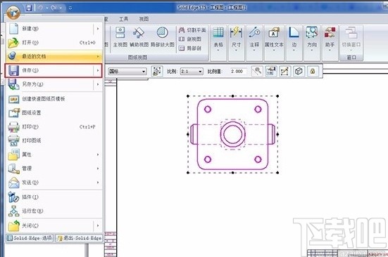 solidedge新建工程图的方法