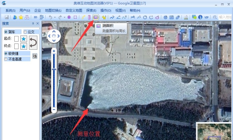奥维地图测量土地面积的方法