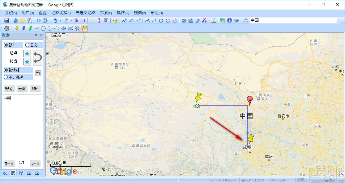 奥维地图设置轨迹的方法
