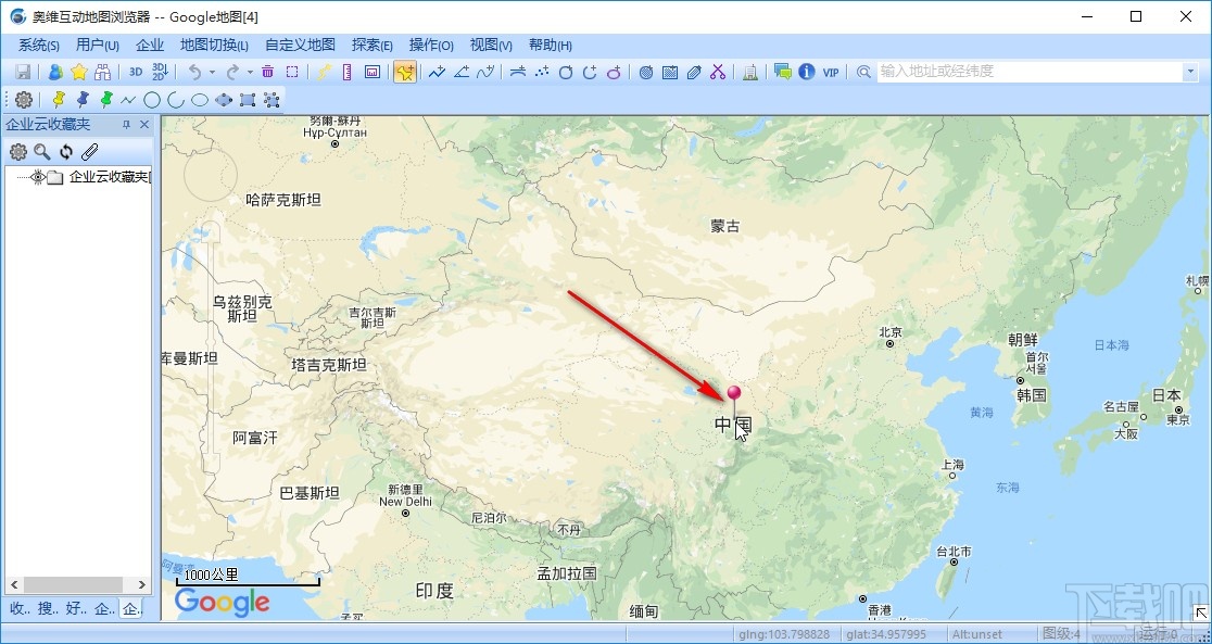 奥维地图标记地点位置的方法
