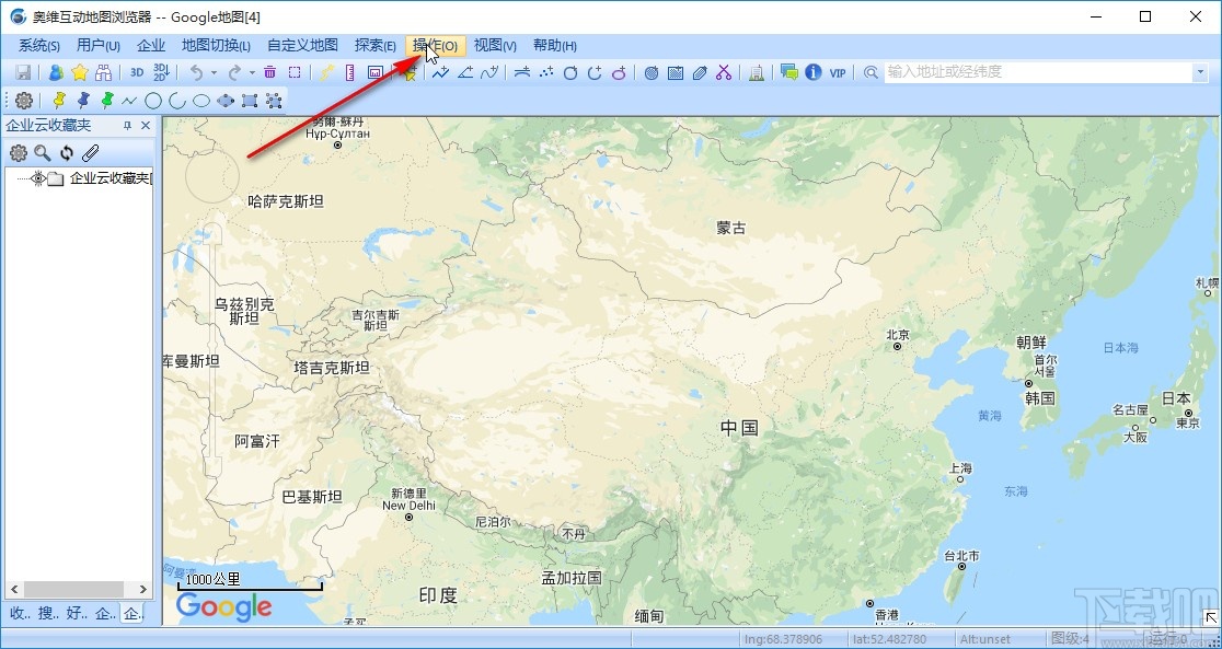 奥维地图标记地点位置的方法