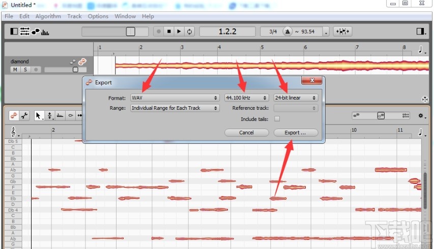 melodyne导出音频的方法步骤