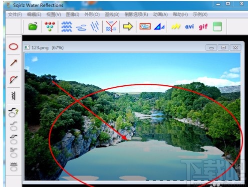 Sqirlz Water Reflections做水波纹的方法