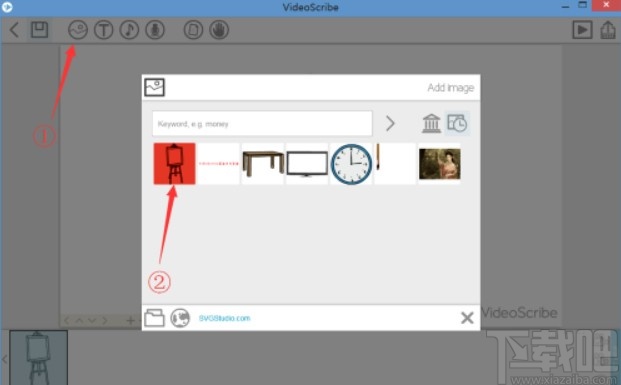 videoscribe添加下一幕素材的方法