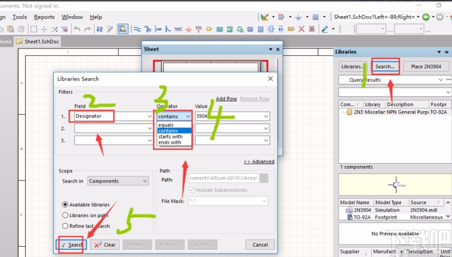 altium designer查找元器件的方法