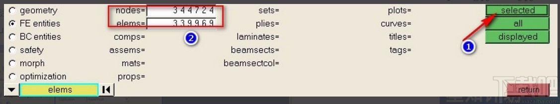 hypermesh查看节点的方法