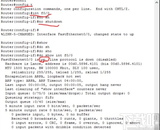 packet tracer查看激活端口的方法
