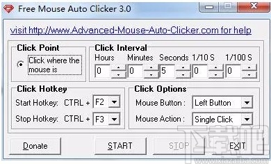 Free Mouse Auto Clicker的使用方法