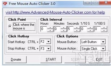 Free Mouse Auto Clicker的使用方法