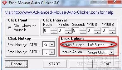Free Mouse Auto Clicker的使用方法