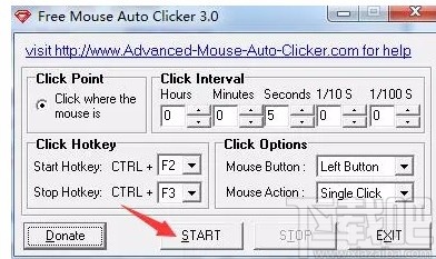 Free Mouse Auto Clicker的使用方法