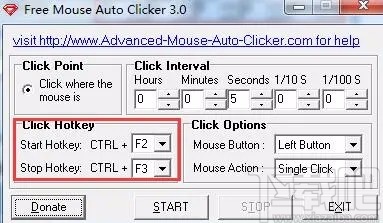 Free Mouse Auto Clicker的使用方法
