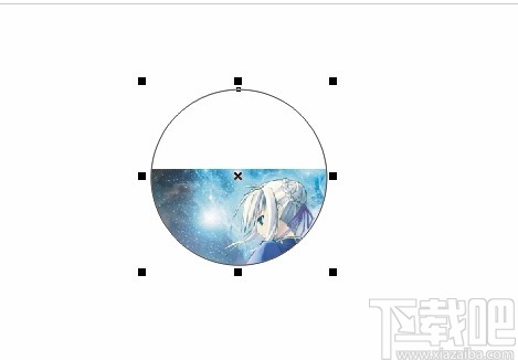 CorelDRAW将图片放在圆形框中的方法