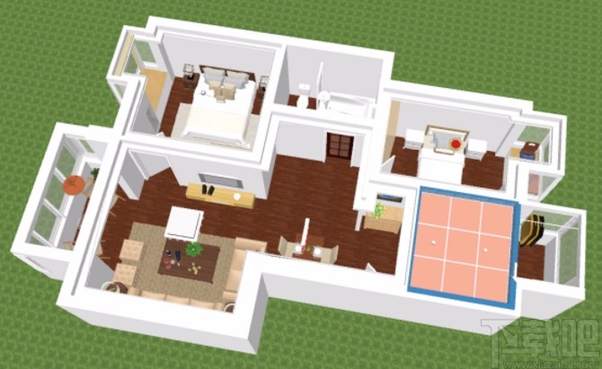 sweet home 3d生成彩色立面图的方法