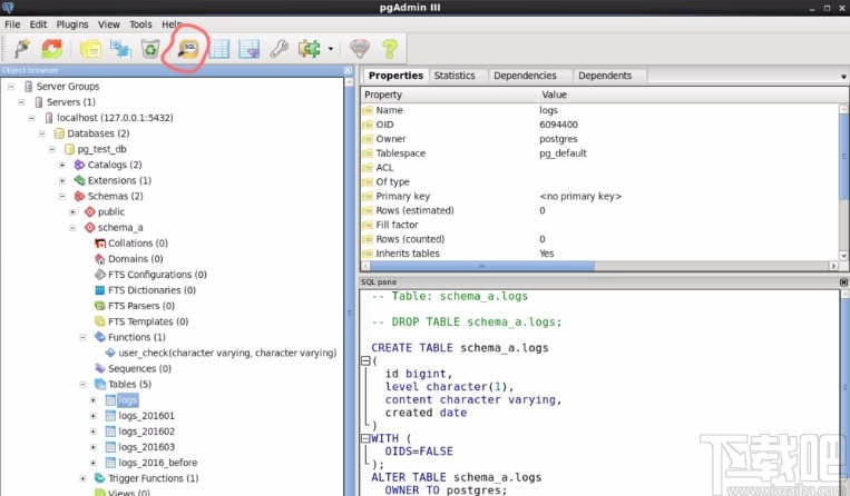 pgadmin3的使用方法