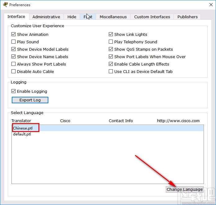 packet tracer汉化操作方法