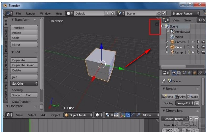 blender隐藏网格的方法