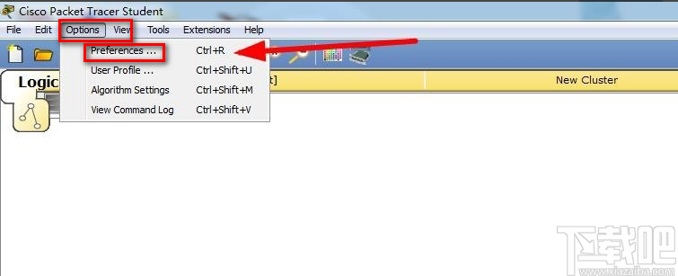 cisco packet tracer显示端口名称的方法